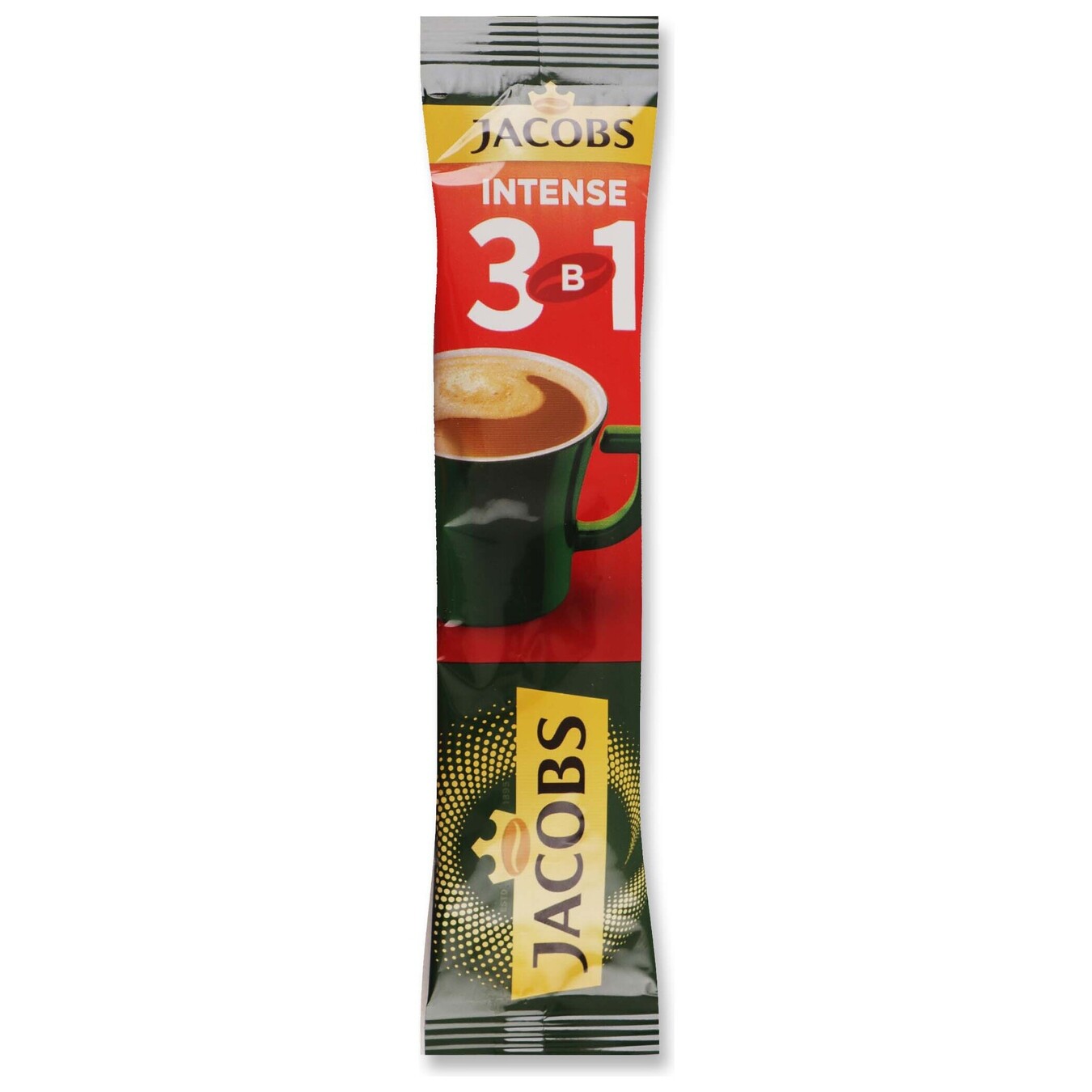 Напій кавовий розчинний Jacobs 3в1 Інтенз з цукром та підсолоджувачами 12г
