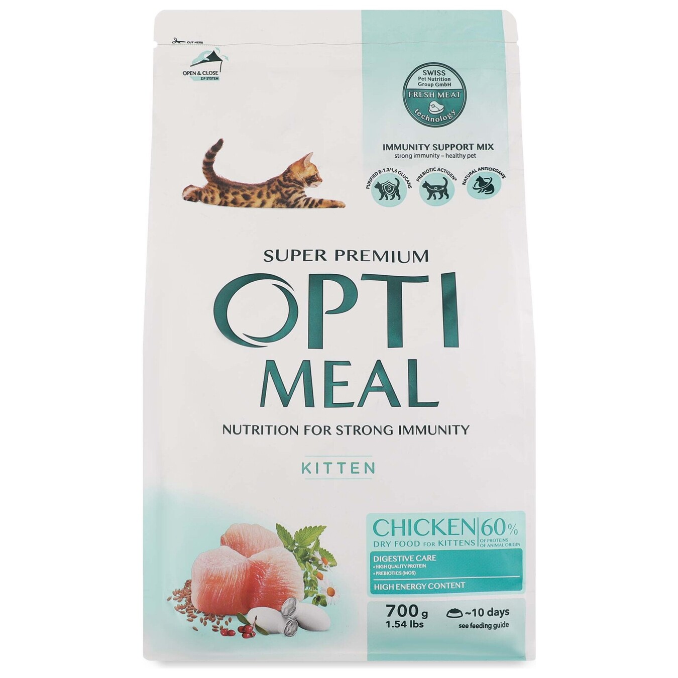 Optimeal complete dry food for kittens - chicken 700g