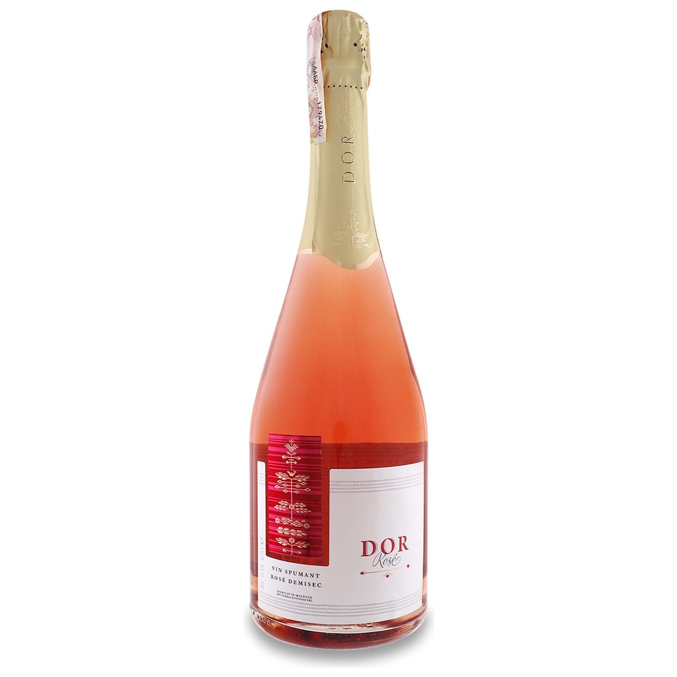 Вино игристое Bostavan Rose DOR розовое полусухое 12% 0,75л