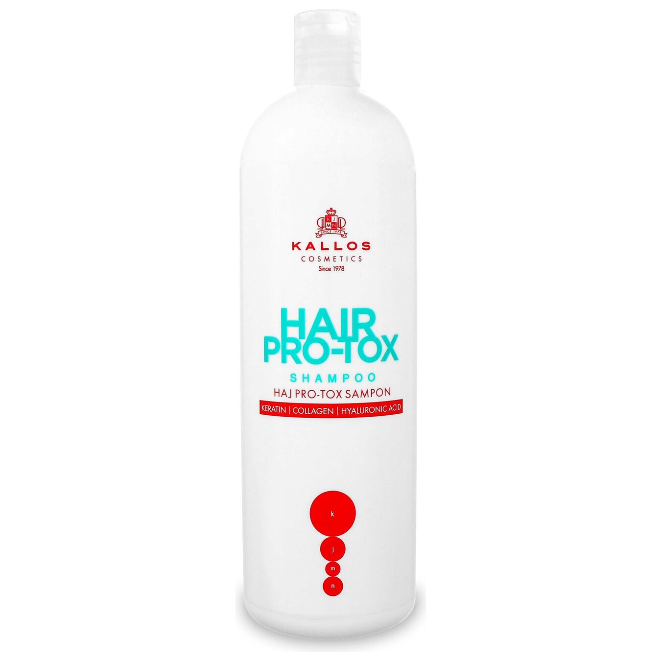 Шампунь Kallos Hair Pro-Tox для волосся з кератином колагеном та гіалуроновою кислотою 1000мл
