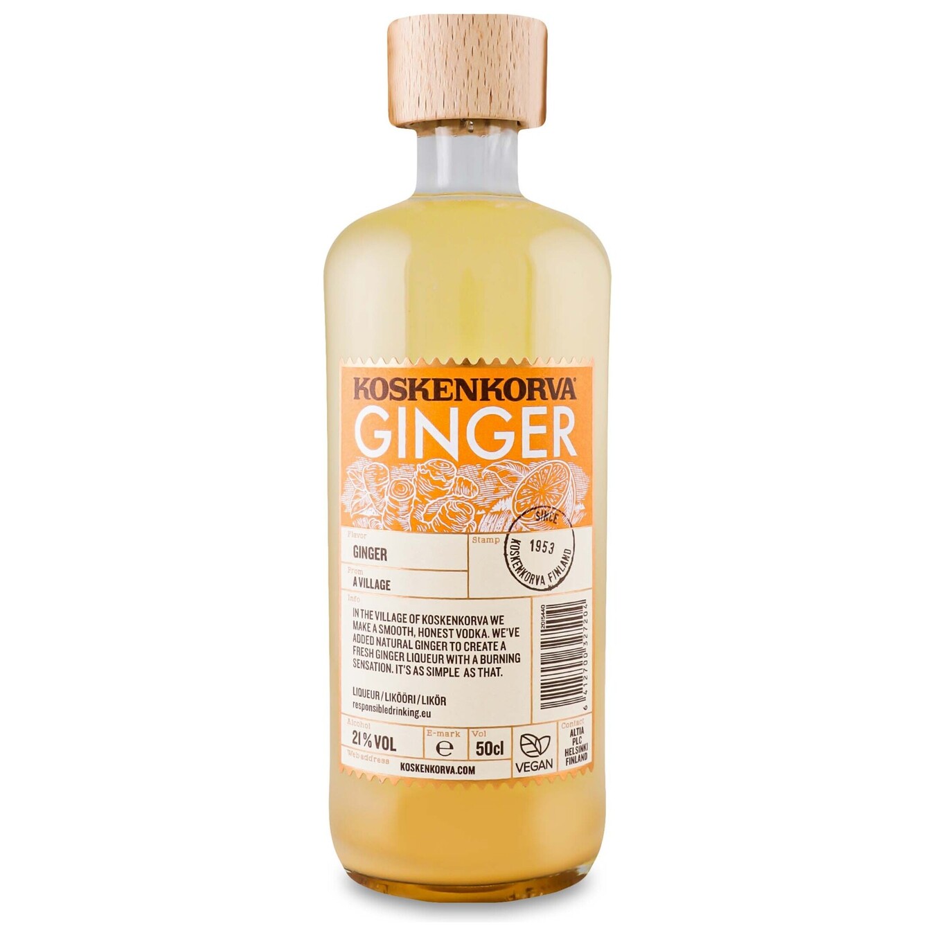 Горілка Koskenkorva Ginger 21% 0,5л