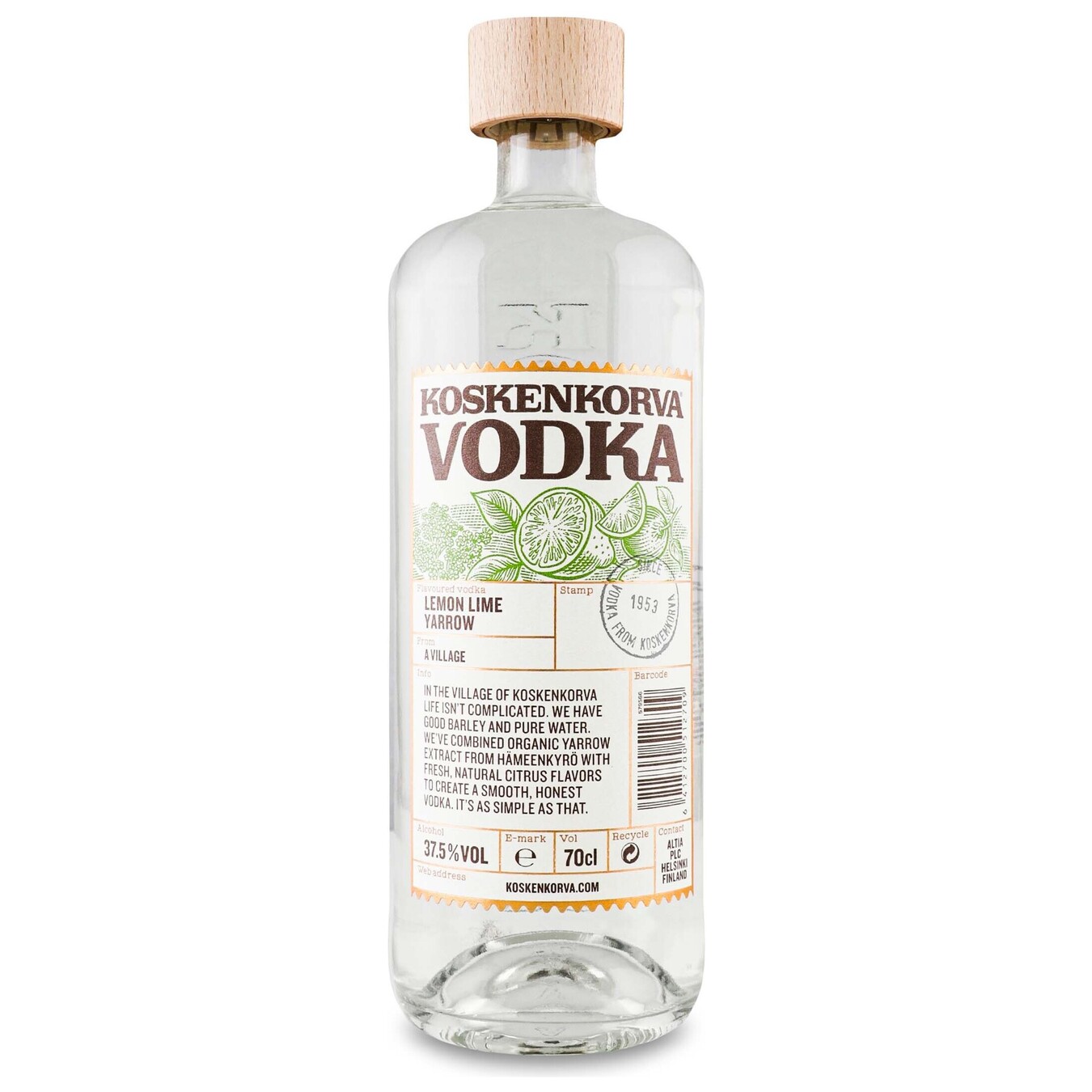 Vodka Koskenkorva Lemon Lime Yarrow 37.5% 0.7l