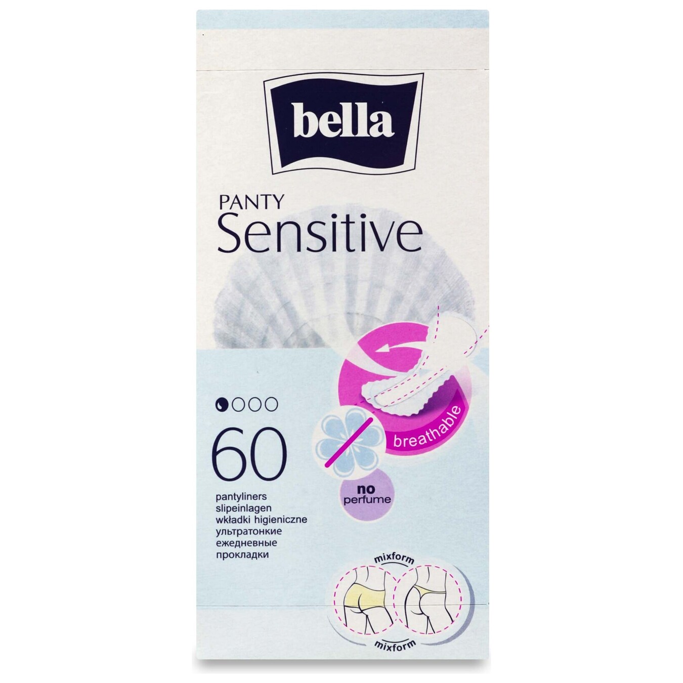 Прокладки щоденні Bella Panty Sensitive 50+10шт