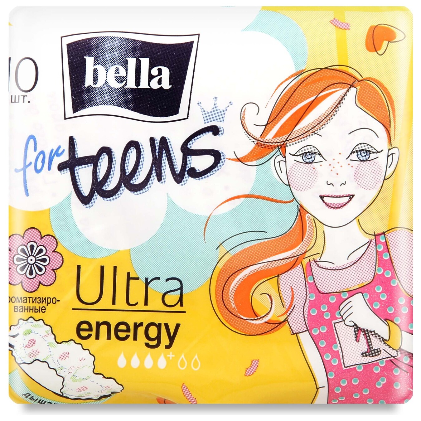 Hygienic pads Bella for Teens Ultra Energy silky drai deo exoticfruits 10 pcs