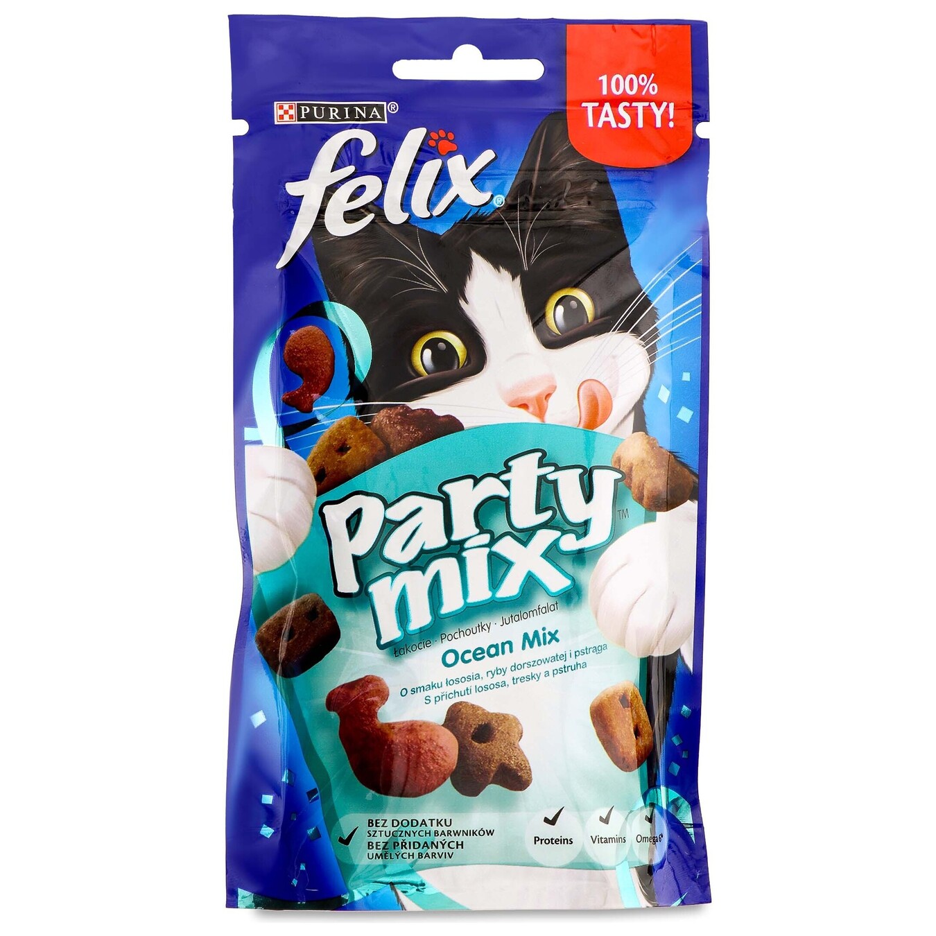 Ласощі для котів Felix Party Mix Океанічний мікс 8х60г