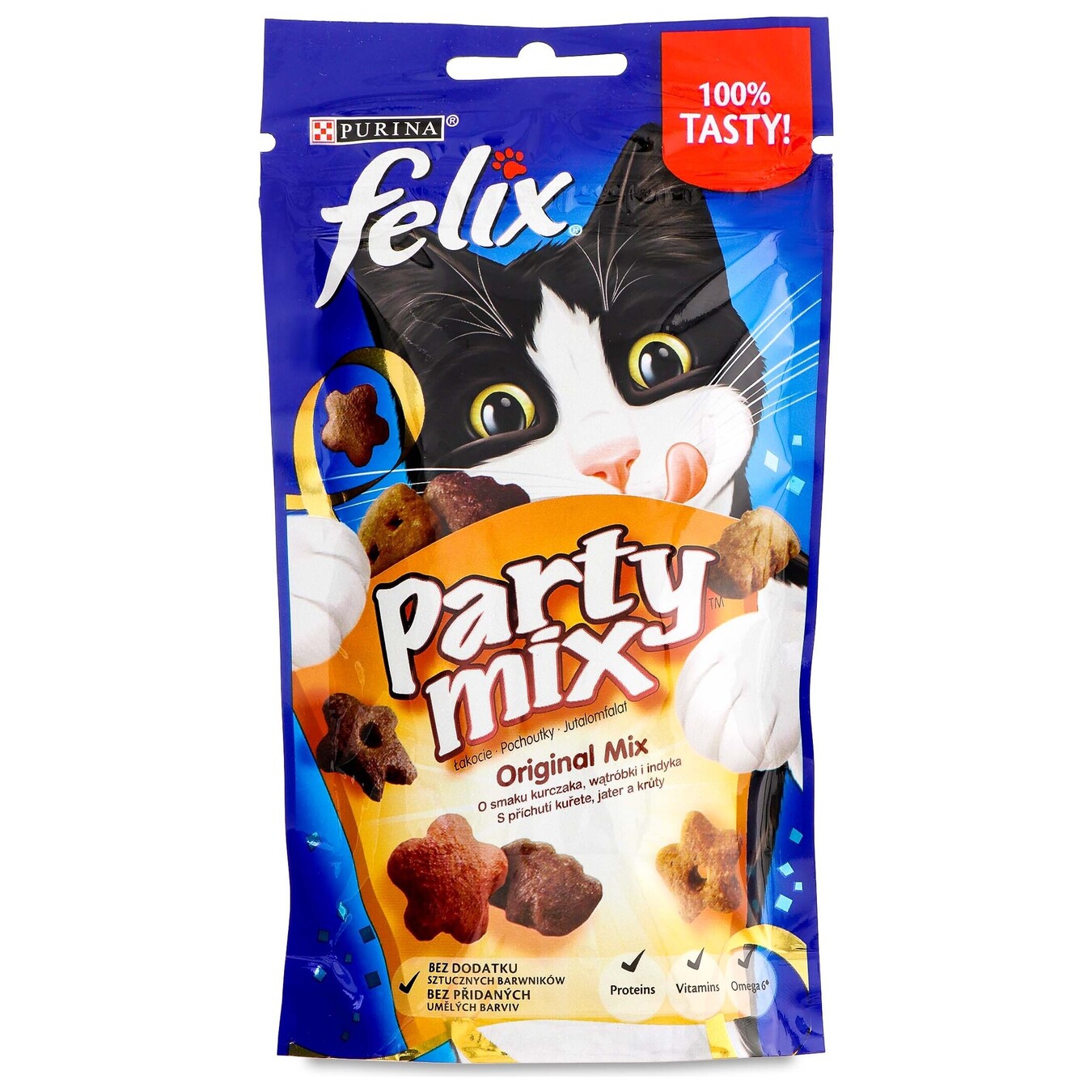 Ласощі для котів Felix Party Mix Оріджинал мікс 8х60г