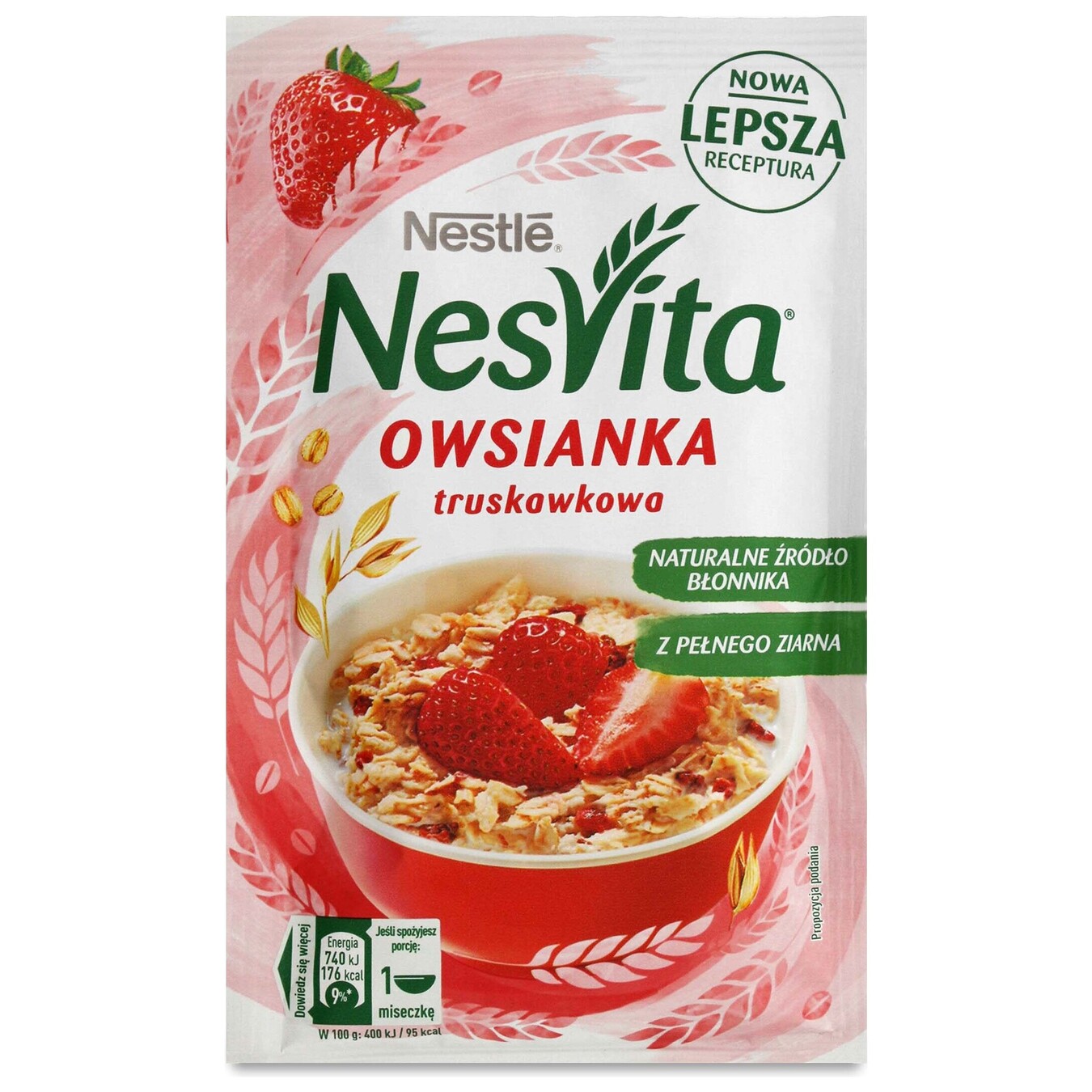 Nestle porridge with pieces of strawberries, unsweetened 45g