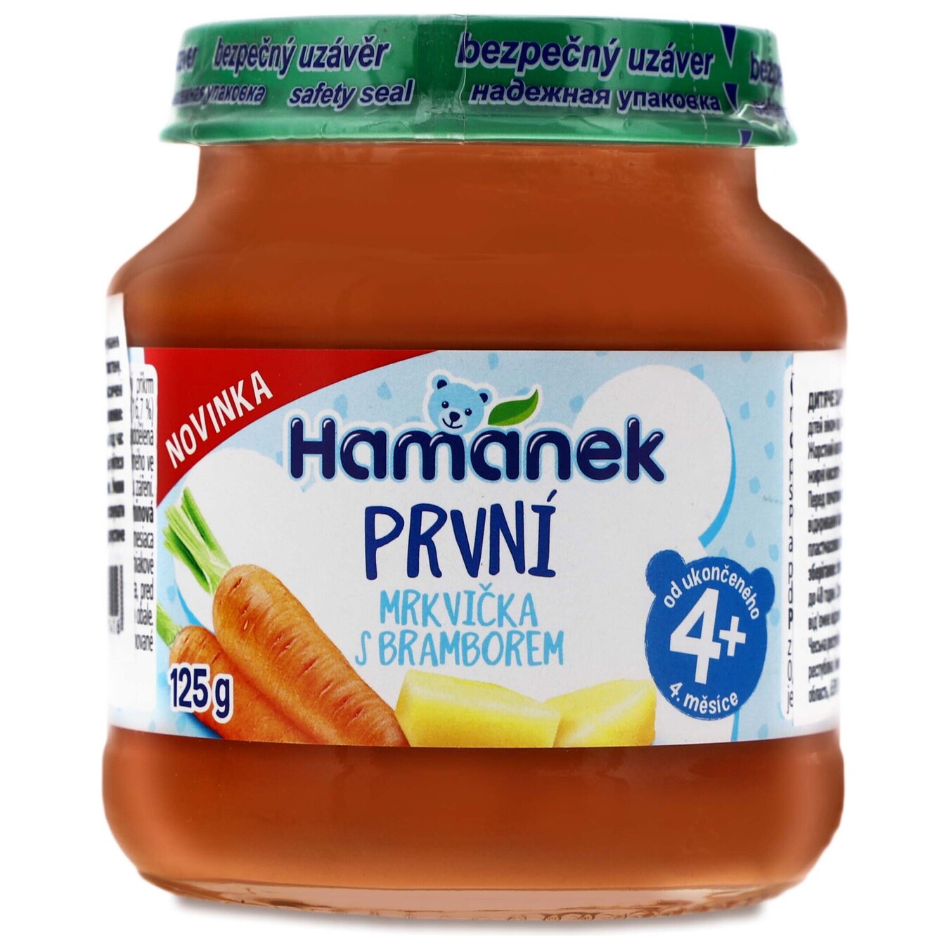 Hamanek carrot and potato puree Pervaya krovata 125 g