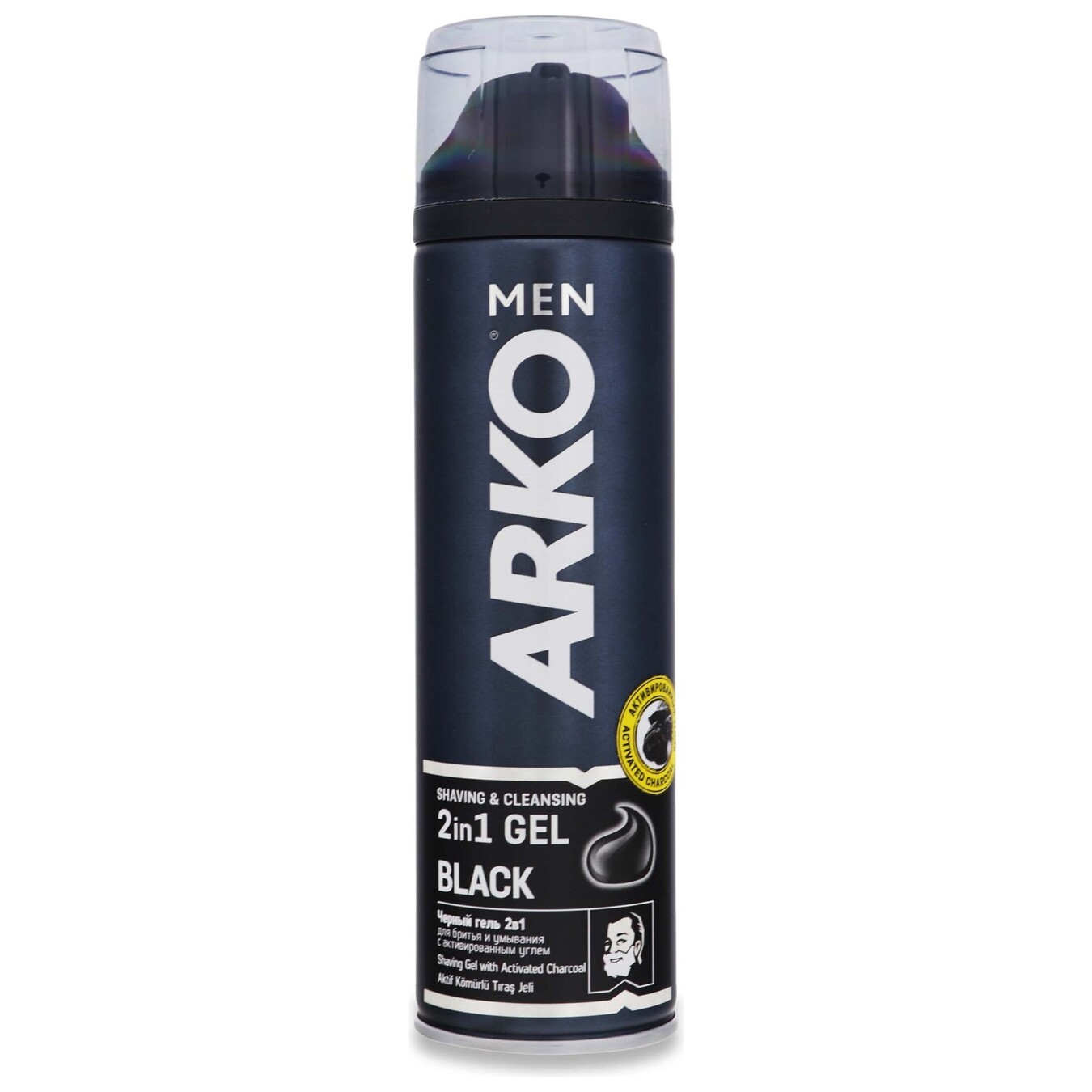 Гель ARKO MEN Black 2в1 для гоління і вмивання 200мл