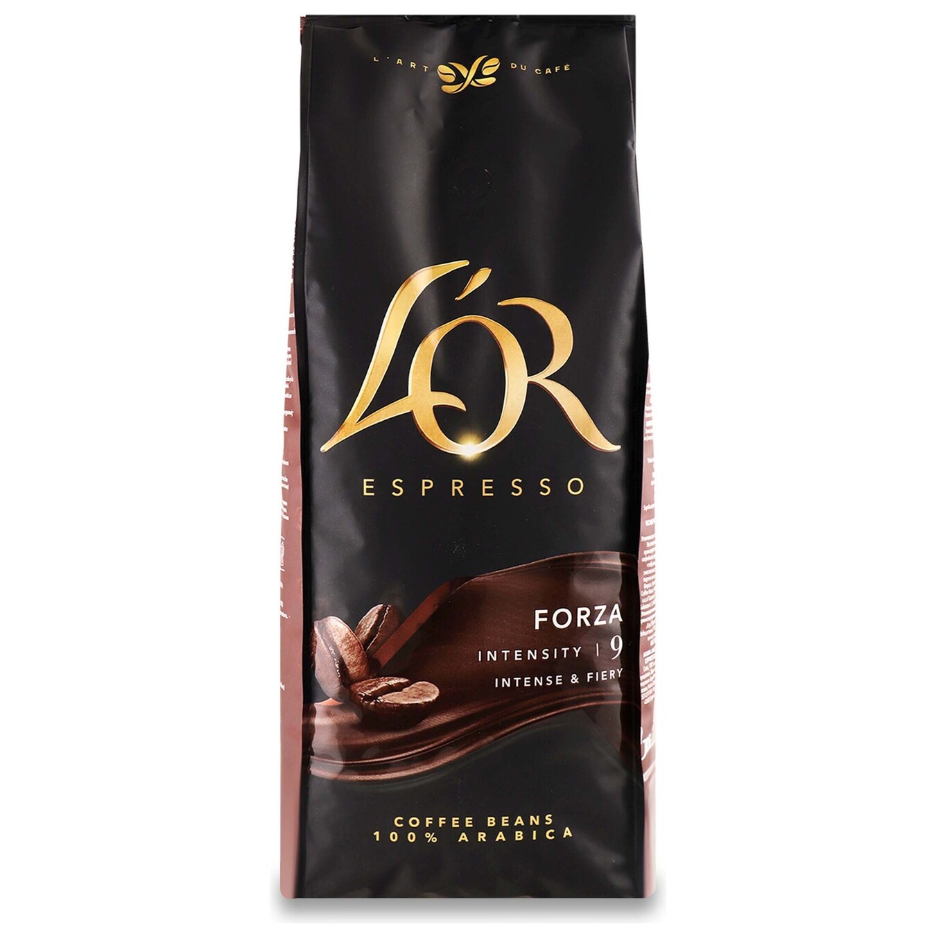 L'OR natural roasted Espresso Forza coffee beans 1000g