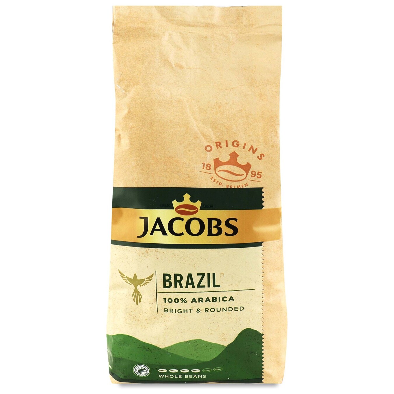 Кофе натуральный Jacobs Бразилль жареный в зернах 1кг