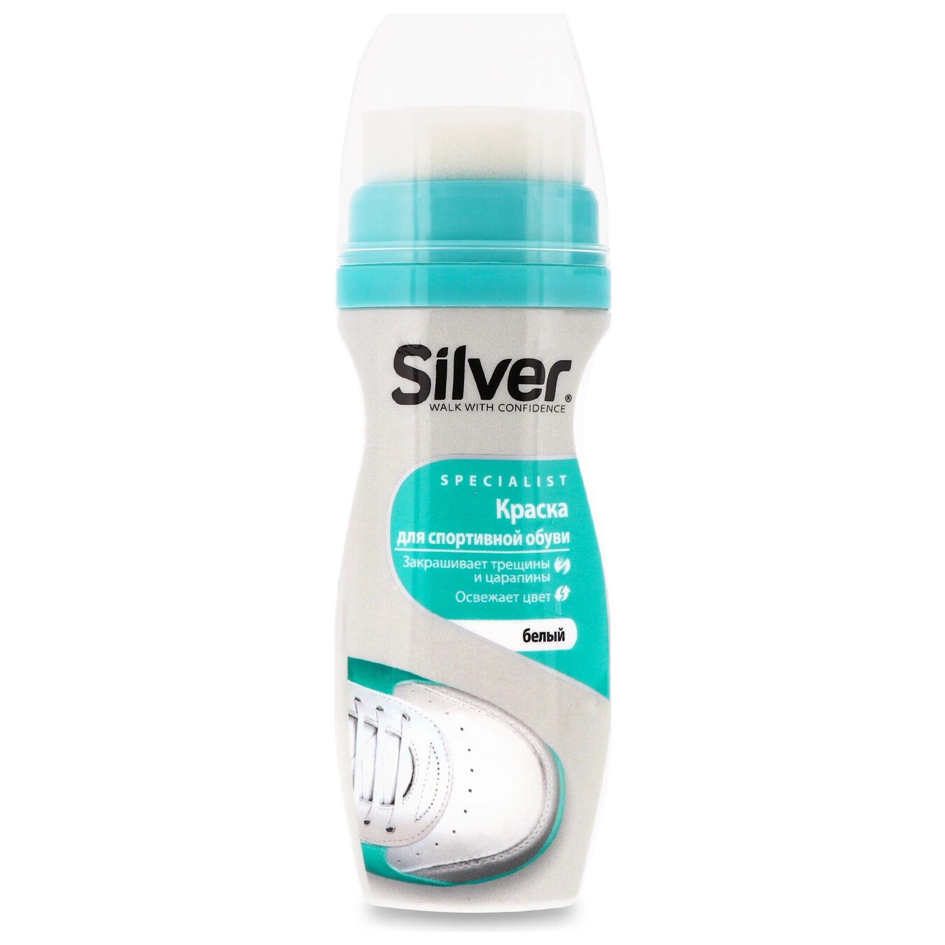 Cream-paint for shoes Silver white 80 ml