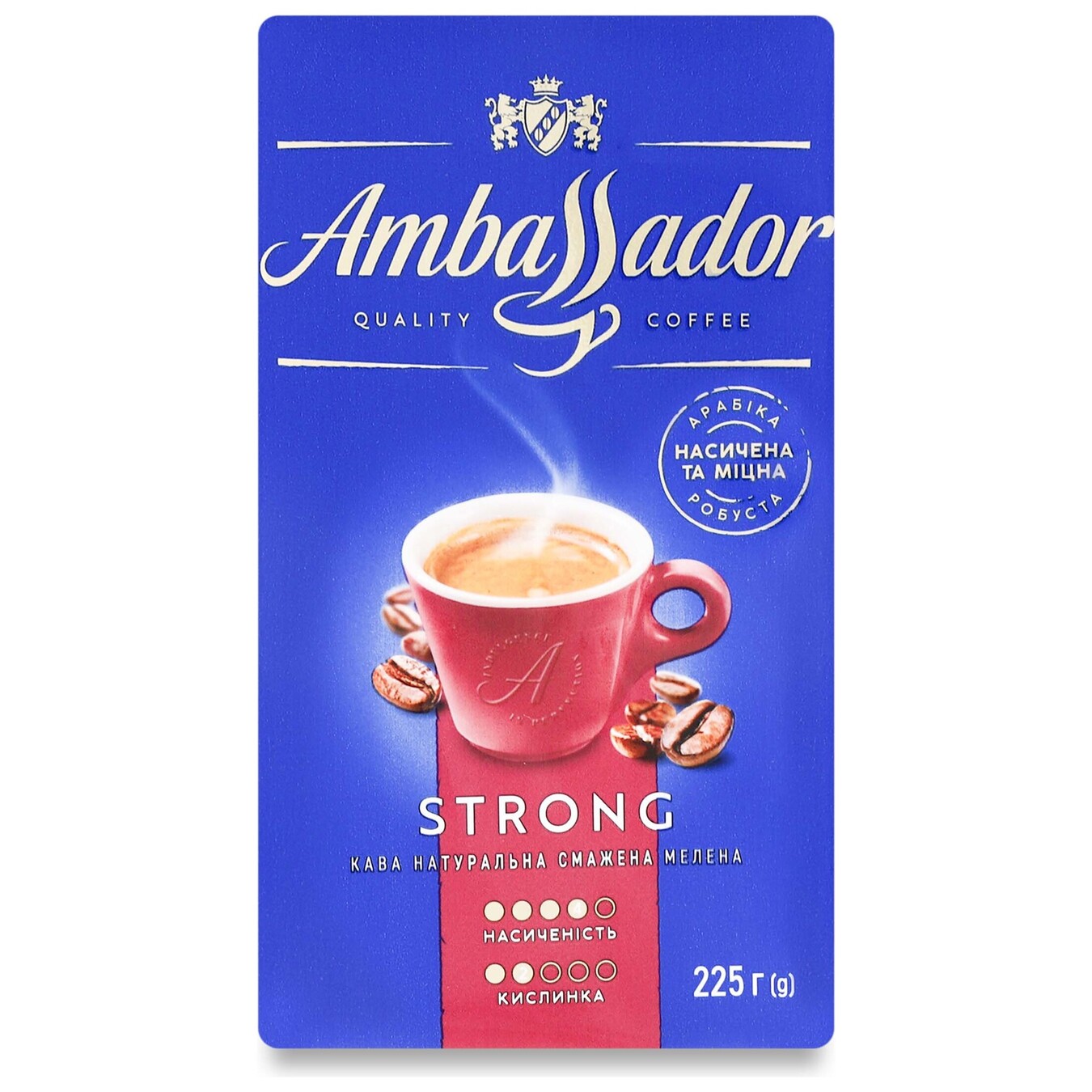 Coffee Strong Ambassador natural roasted ground 225g