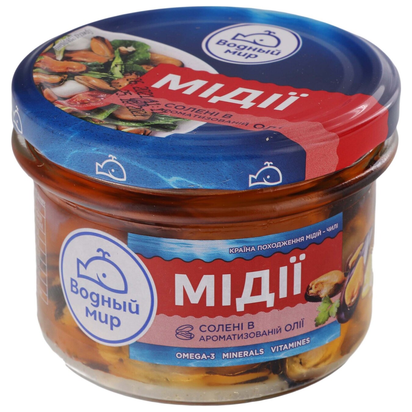 Vodnyy myr Meat of mussels in flavored oil 170g 2