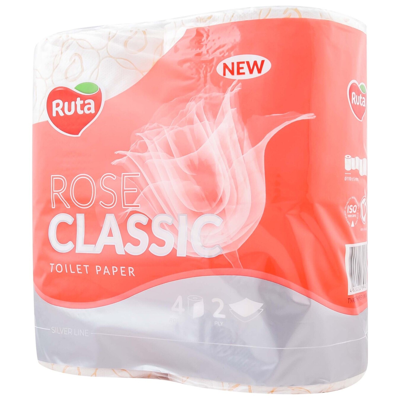 Папір туалетний Ruta Classic Rose 2шар 4 рулони 2