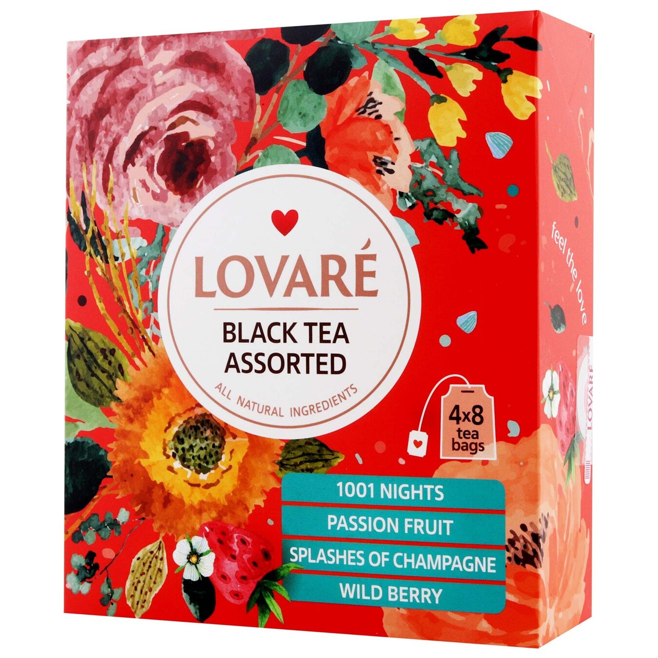Чай чорний Lovare Асорті пакетований 4*8 шт 2