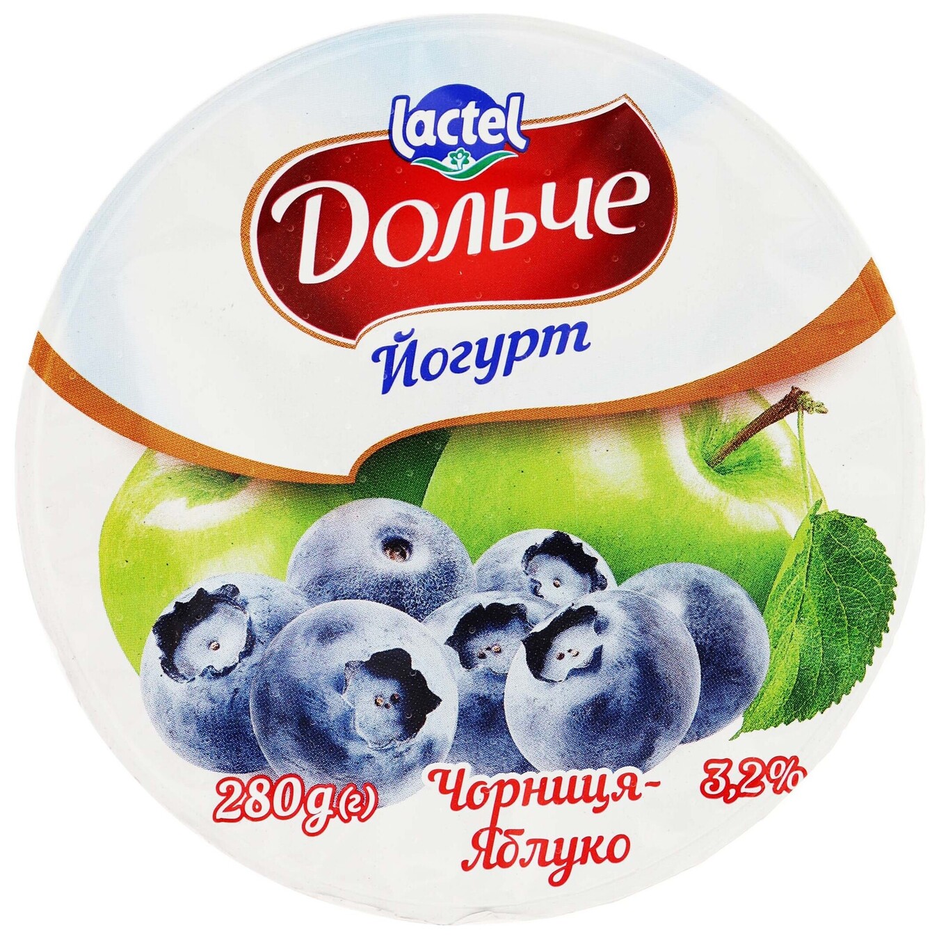 Dolce yogurt with blueberry-apple filler 3.2% 280g 2
