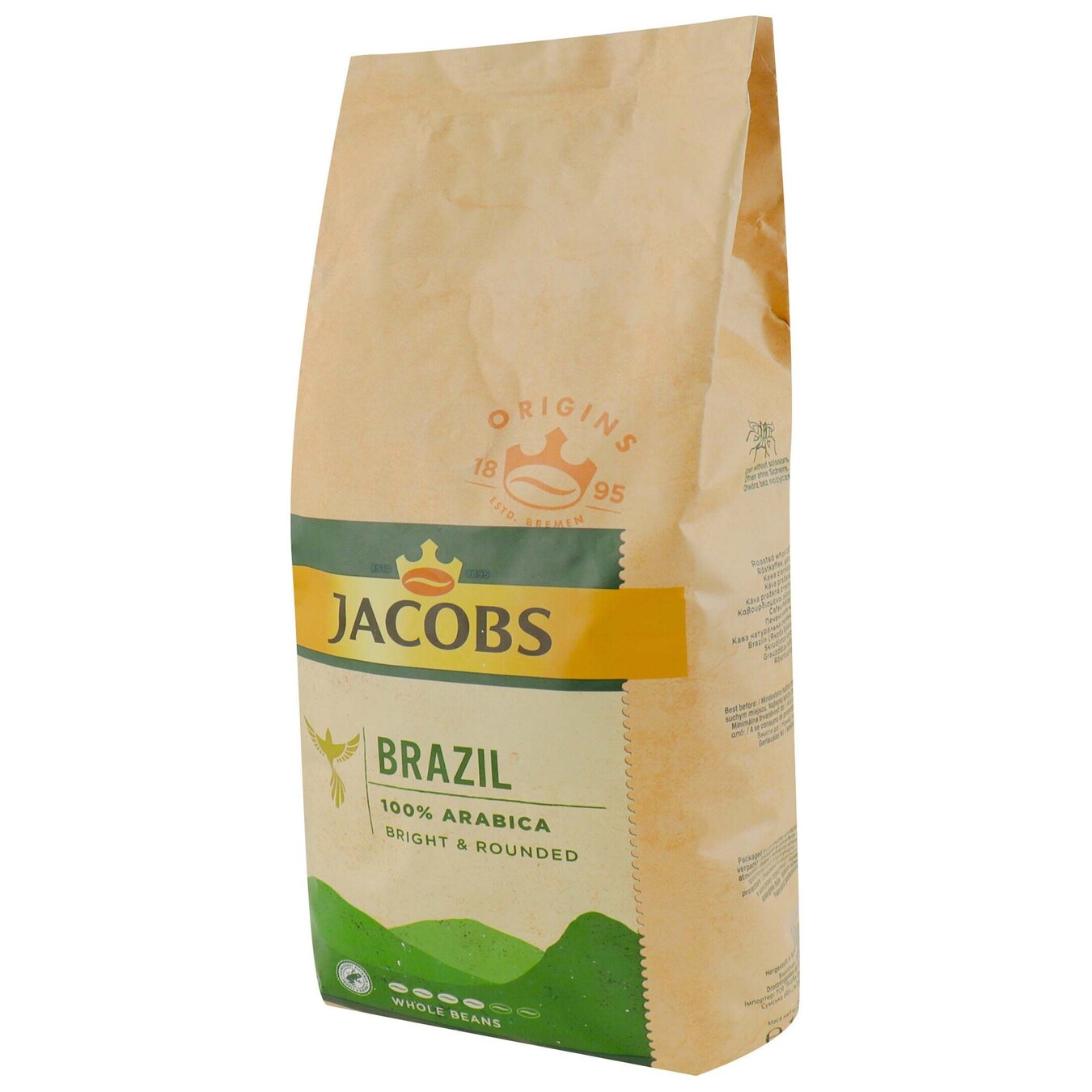 Кофе натуральный Jacobs Бразилль жареный в зернах 1кг 2