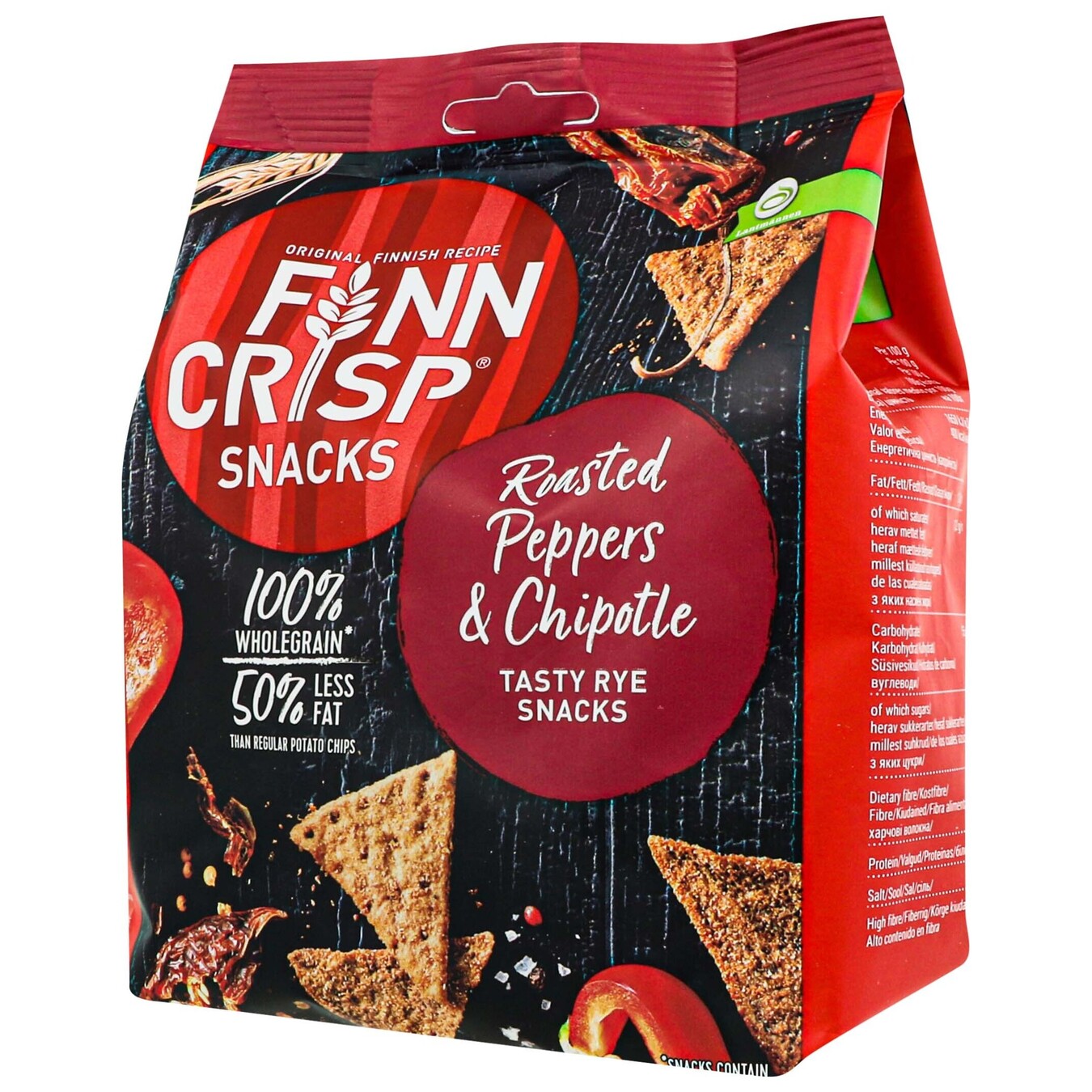 FINN CRISP snack from whole grain flour with the taste of smoked pepper and paprika 150g 2