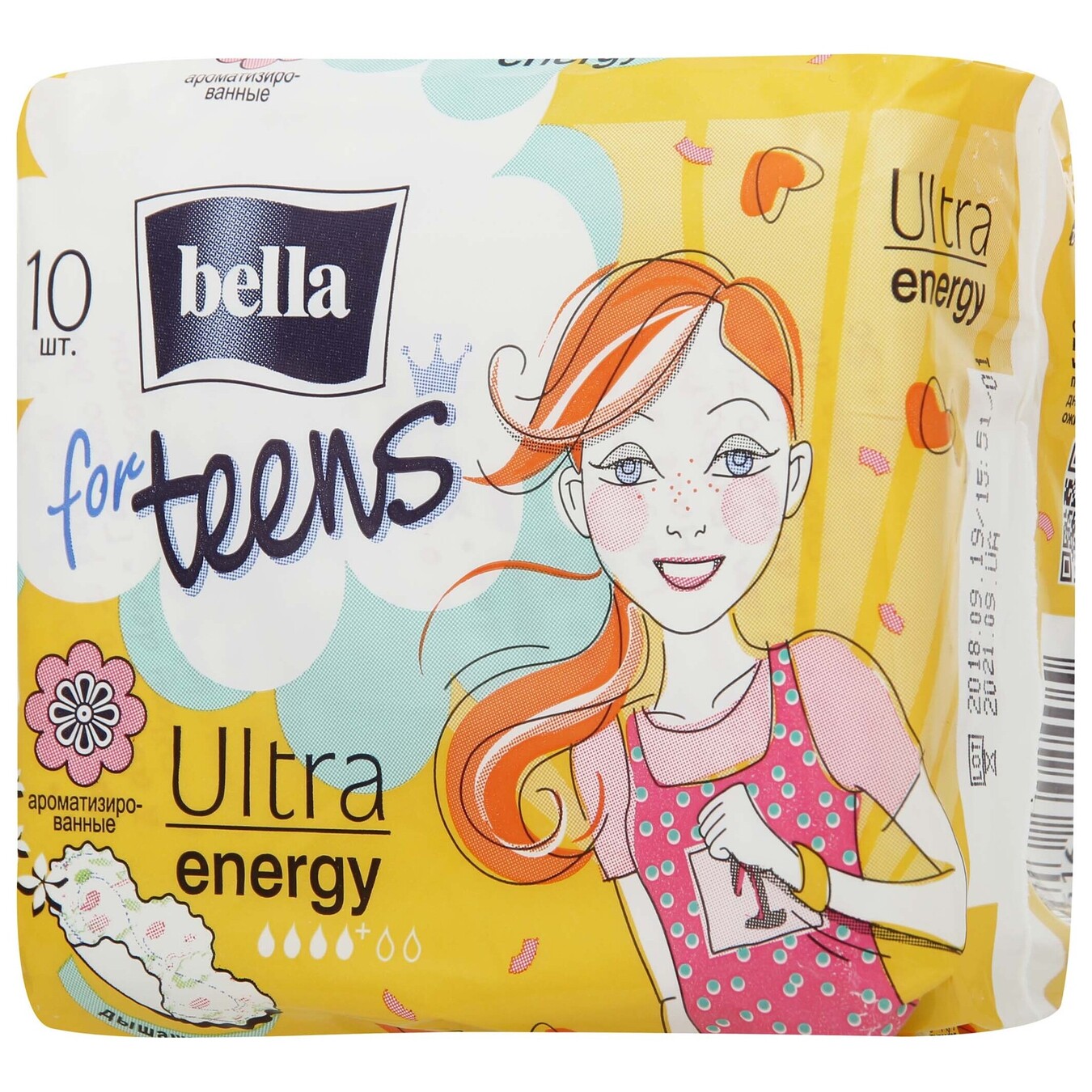Hygienic pads Bella for Teens Ultra Energy silky drai deo exoticfruits 10 pcs 2