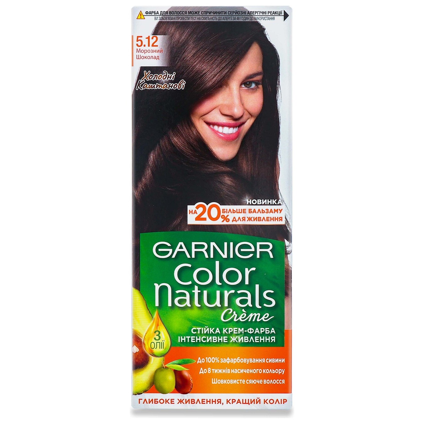 Paint Color Sensation intensive nourishment for hair tone 5.12 Frosty Chocolate
