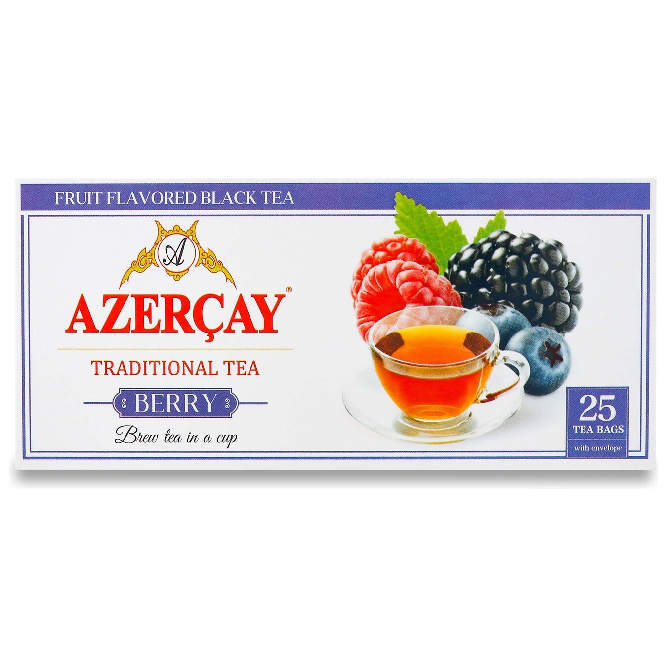 Чай чорний Azercay пакетований з ароматом ягод 25шт 45г
