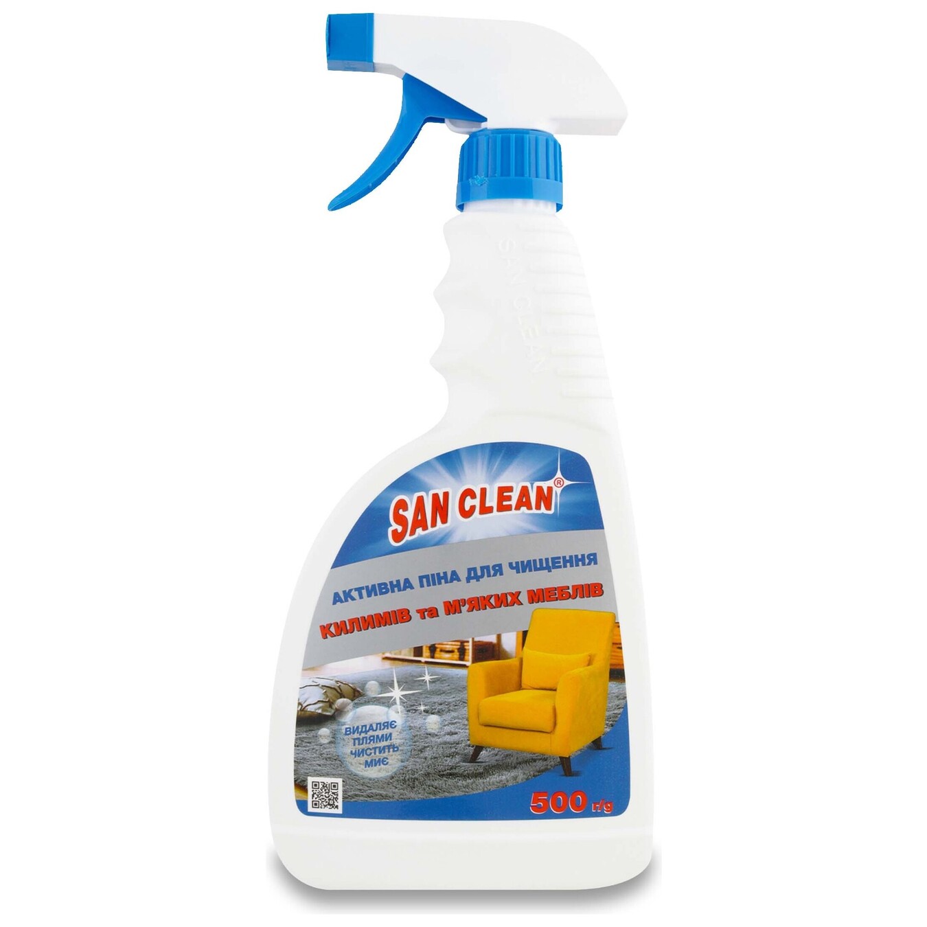 San Clean Universal-2000 means for removing stains and cleaning carpets with a sprayer 500g