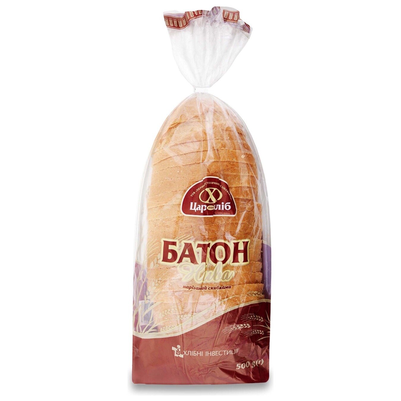 Батон Цар Хліб Нива нарізний 500г
