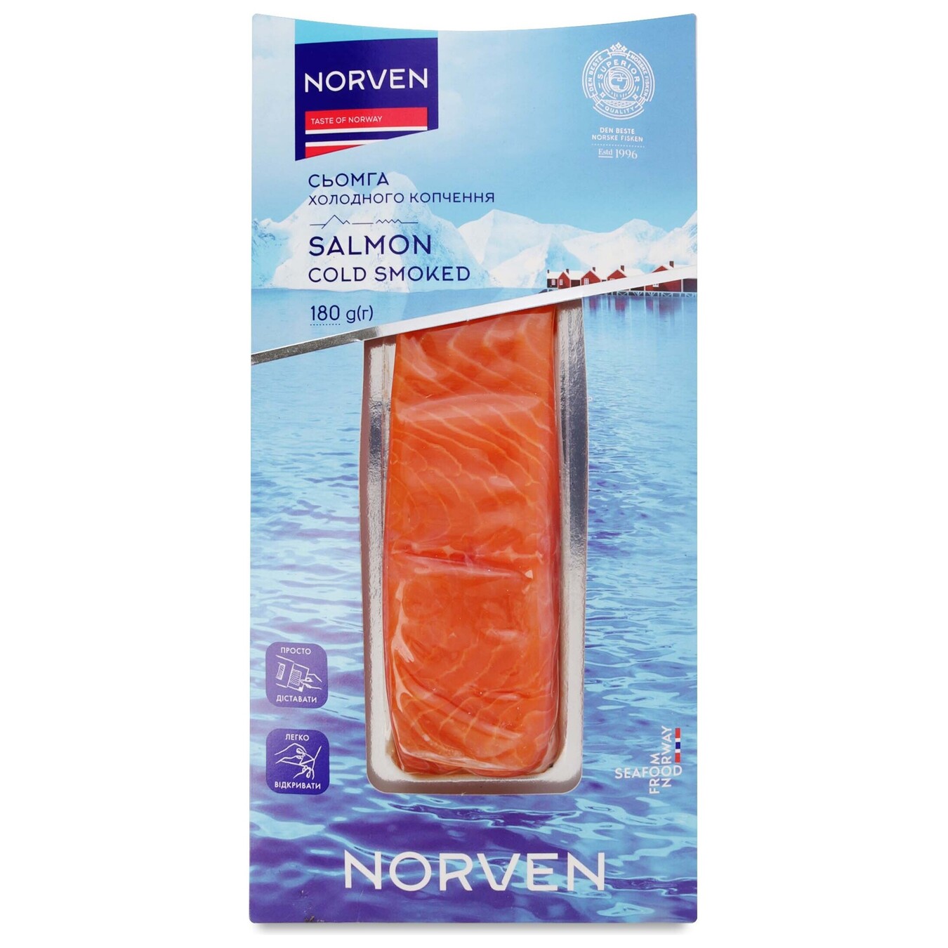 Norven cold-smoked salmon fillet-pieces 180g