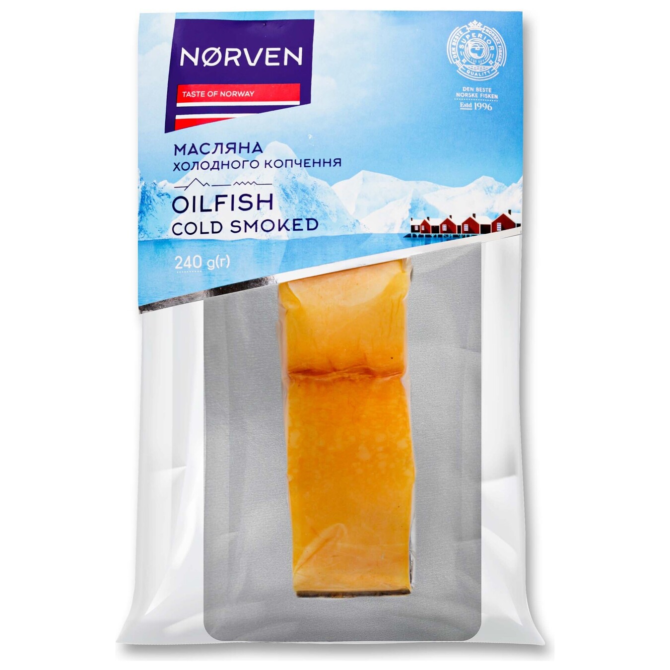 Масляна риба Norven холодного копчення філе-шматок 240г