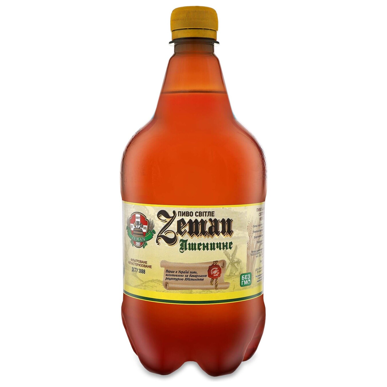 Zeman light wheat beer unpasteurized filtered 4.8% 1l