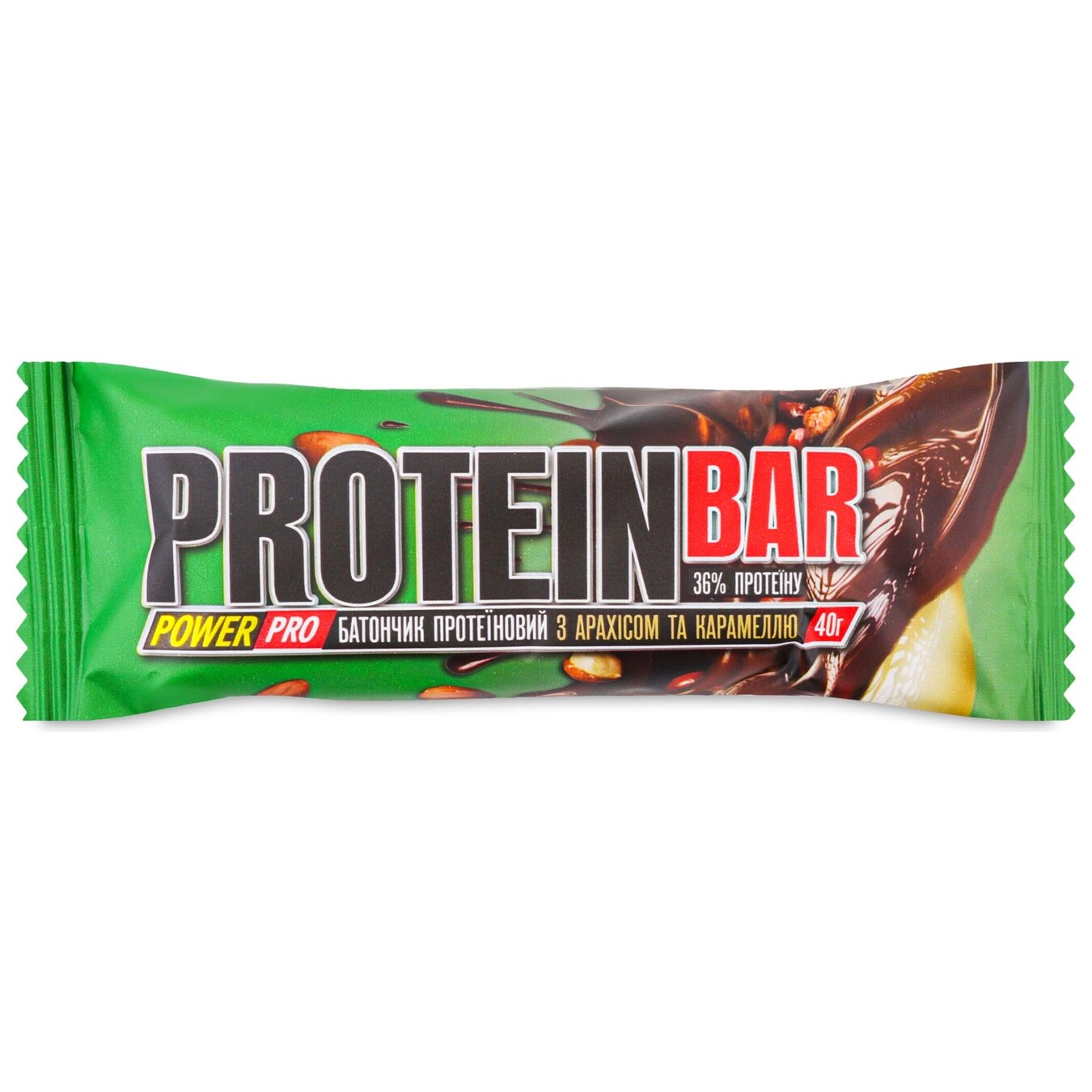 Power Pro With Peanuts And Caramel Protein Bar 40g
