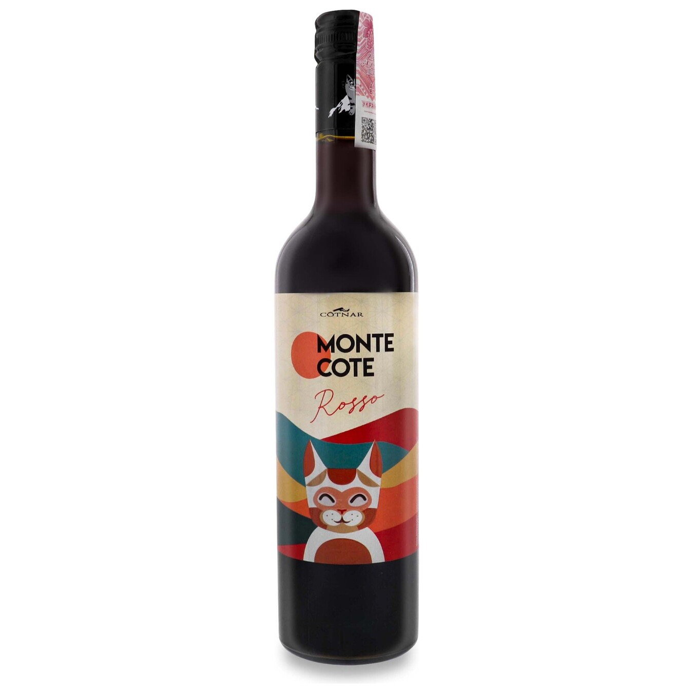 Вино Monte Cote Rosso красное полусладкое 9-12% 0,75л