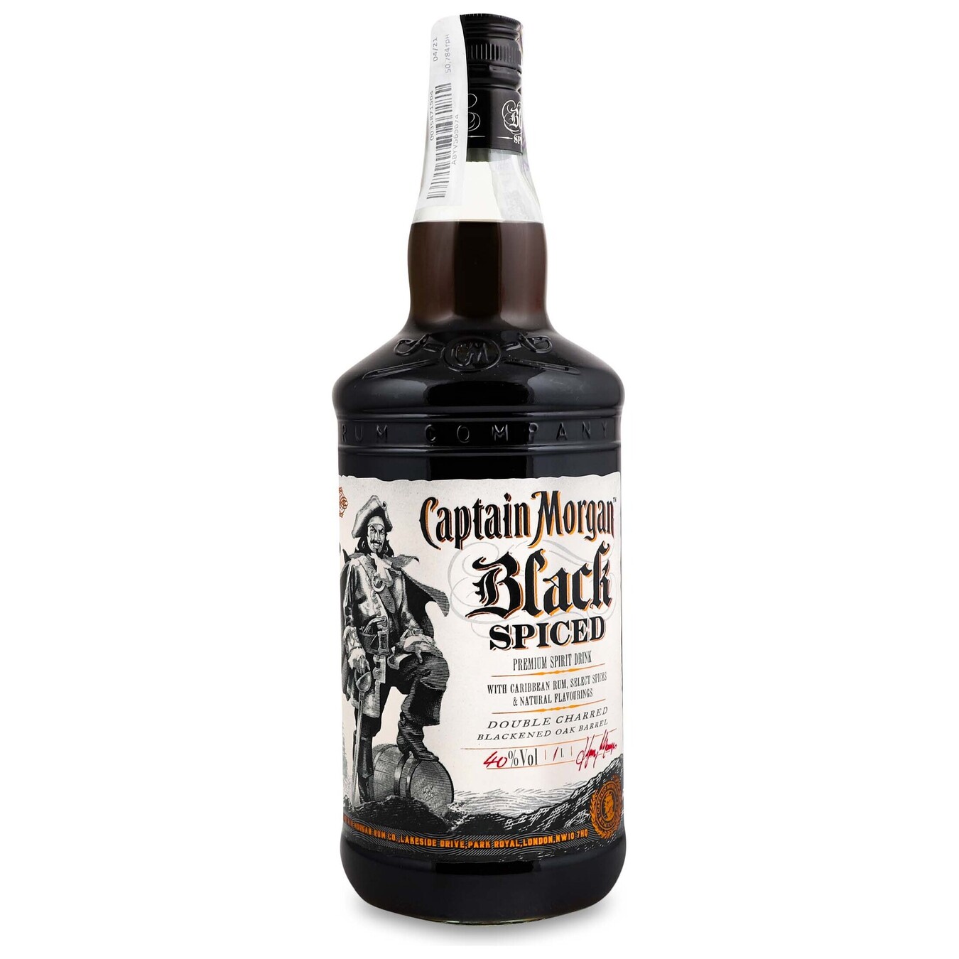 Напій Captain Morgan Black Spiced на основі Карибського рому 40% 1л