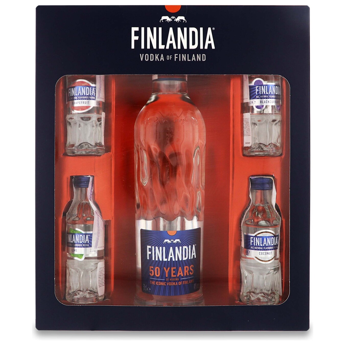 Водка Finlandia With 4 Minis 40% 0,7л