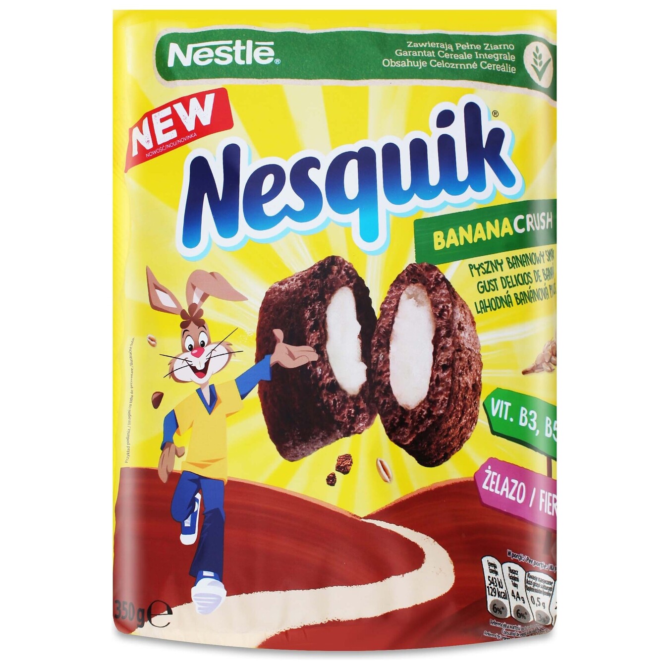 Сухой завтрак Nestle Nesquik Bananacrush подушечки 350г