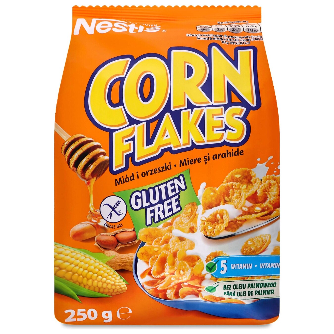 NESTLÉ HONEY CORN FLAKES gluten free cereal 250g