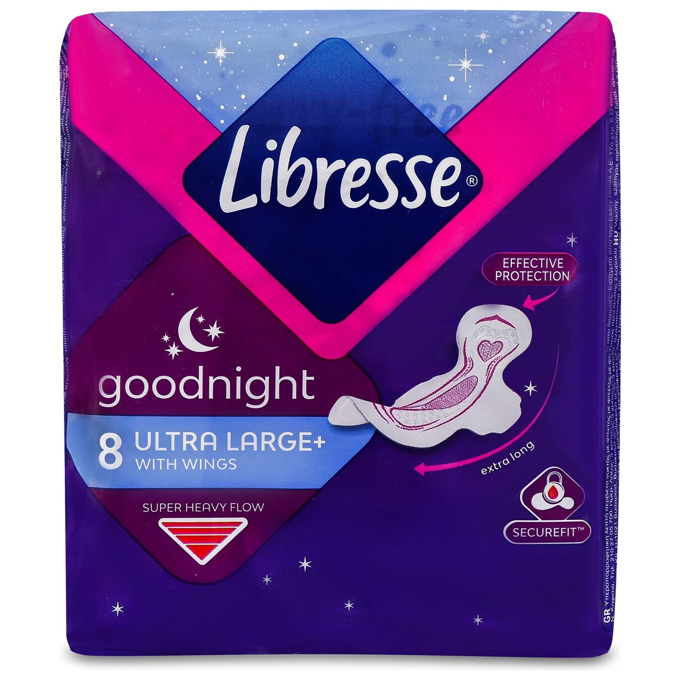 Прокладки гігієнічні LibresseUltra Night wing ew 8шт