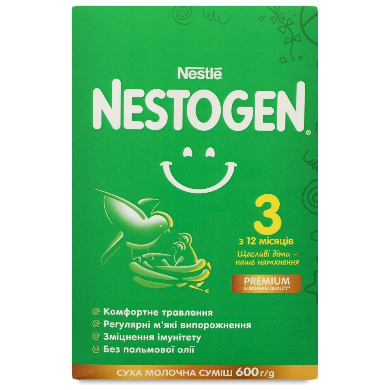 Смесь Nestogen 3 молочная сухая для детей от 12 месяцев с лактобактериями 600г