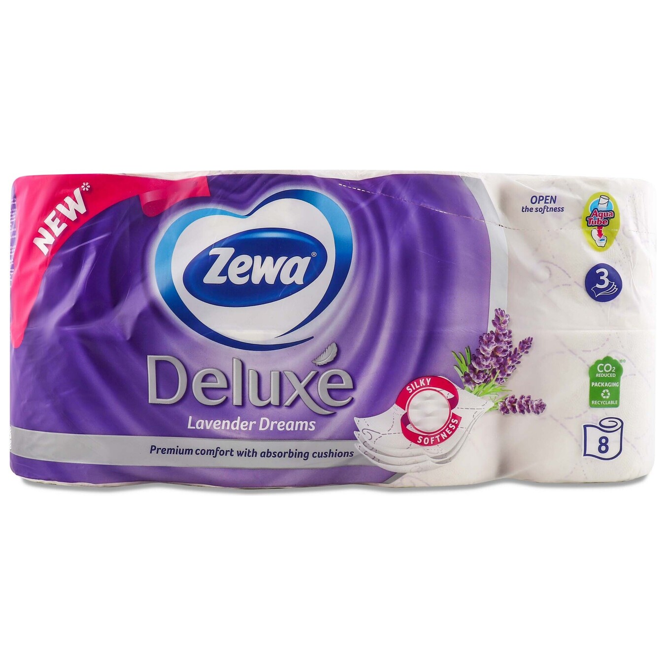 Туалетная бумага Zewa Deluxe Лаванда 8шт