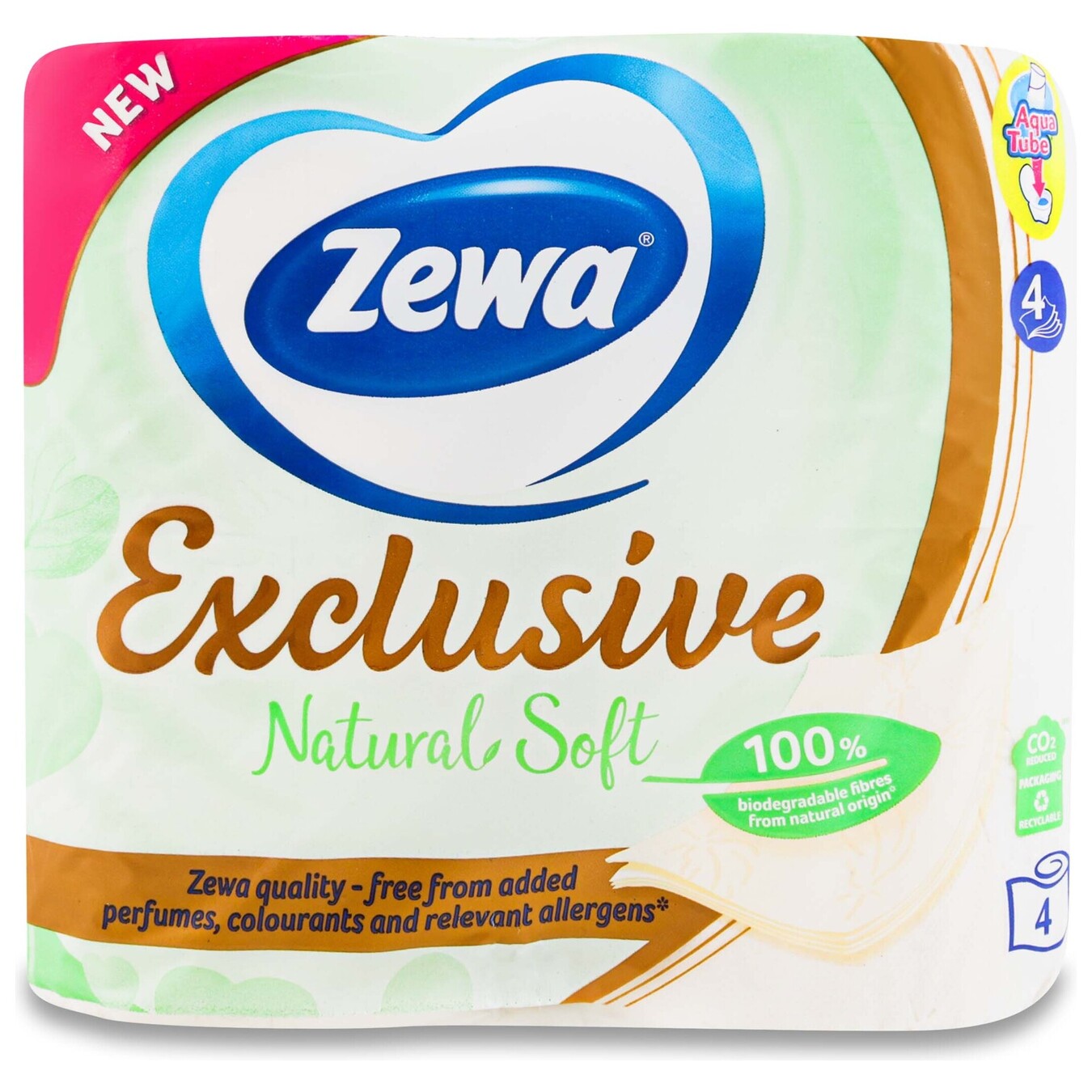 Туалетная бумага Zewa Natural Soft 4шт
