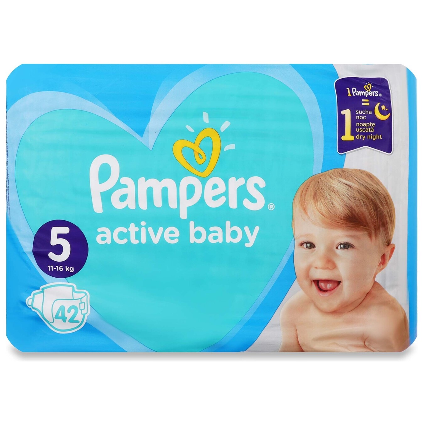 Підгузники дитячі Pampers Active Baby-Dry Junior 11-18 кг економічна упаковка 42шт