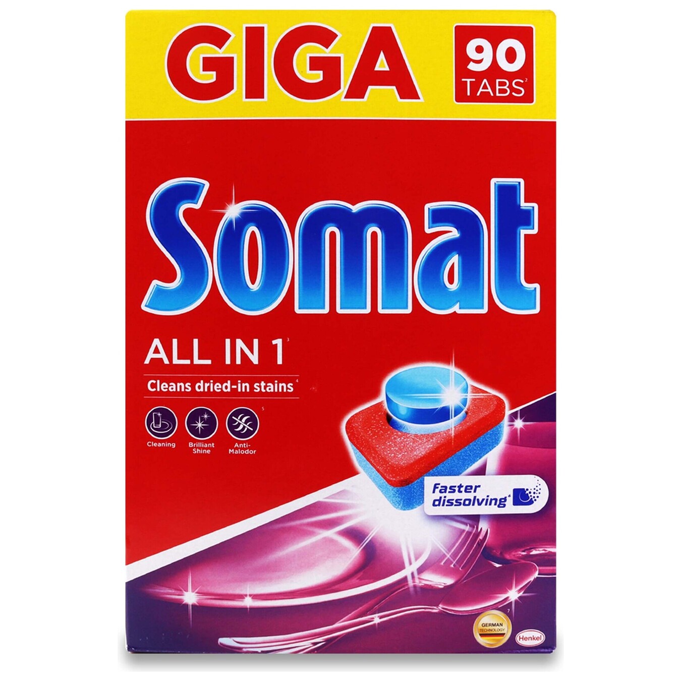 Таблетки Somat All in one для посудомийної машини 90шт