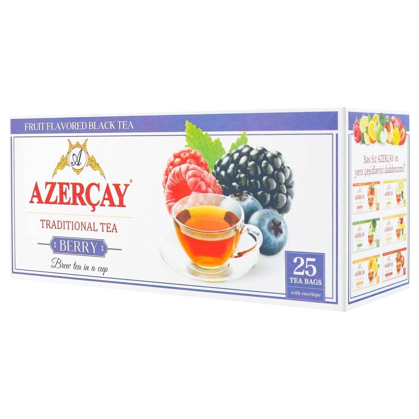 Чай черный Azercay пакетированный с ароматом ягод 25шт 45г 2