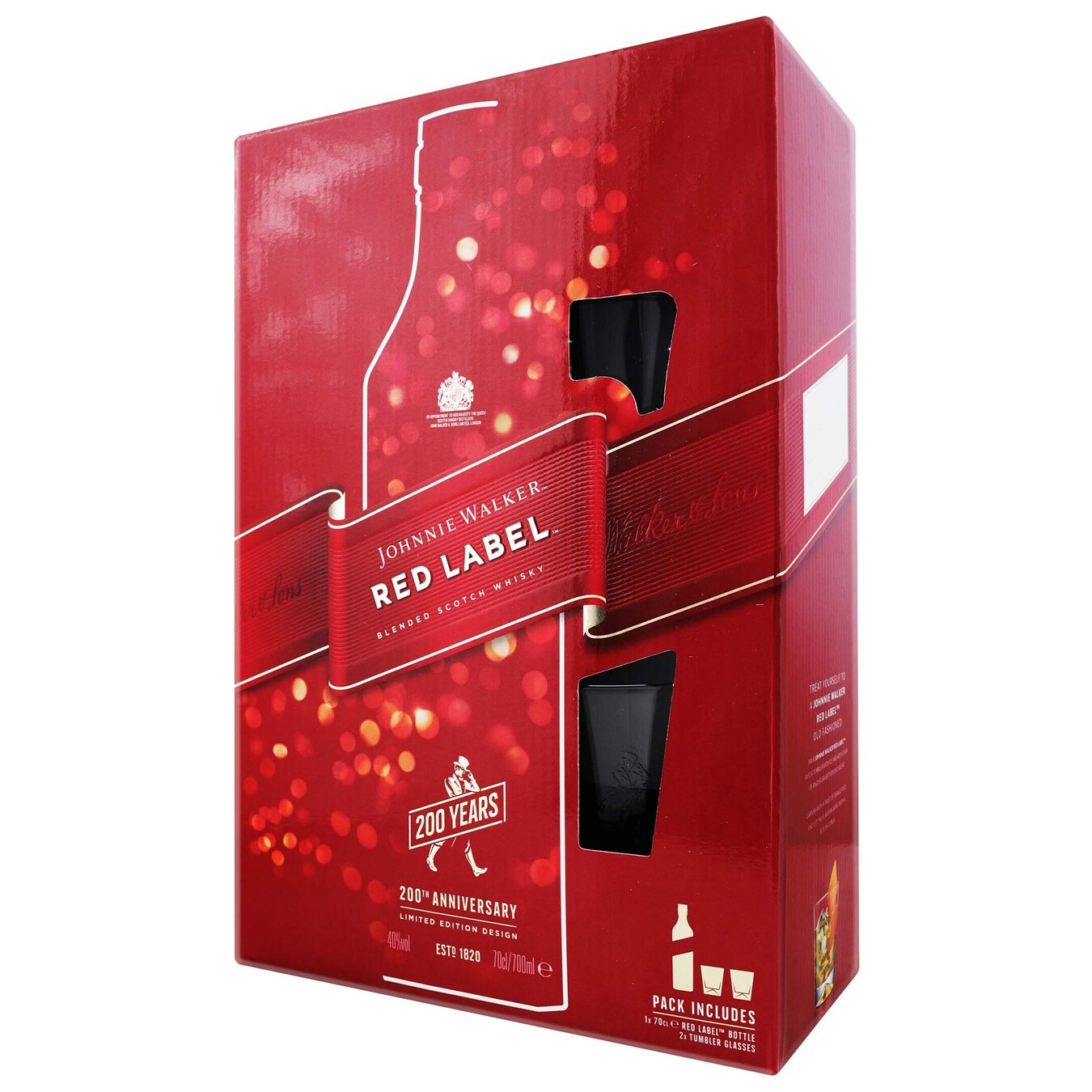 Виски Johnnie Walker Red Label 40% 0,7л + 2 стакана 2