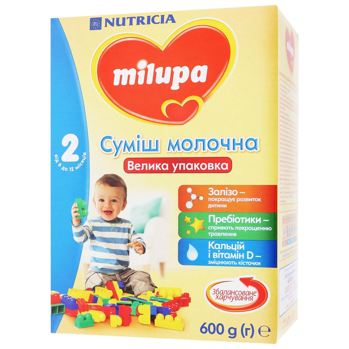 Mix Milupa 2 Molochnaya Sukhaya 600g 2