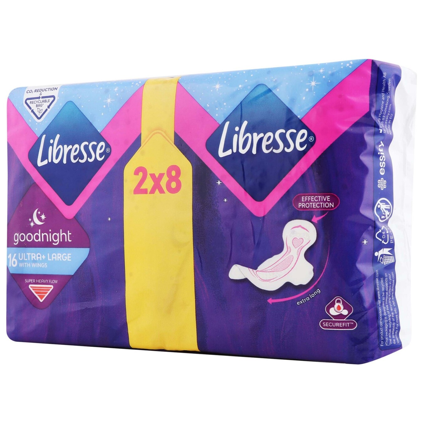 Hygienic pads Libresse Ultra Goodnight soft 16 pcs 2