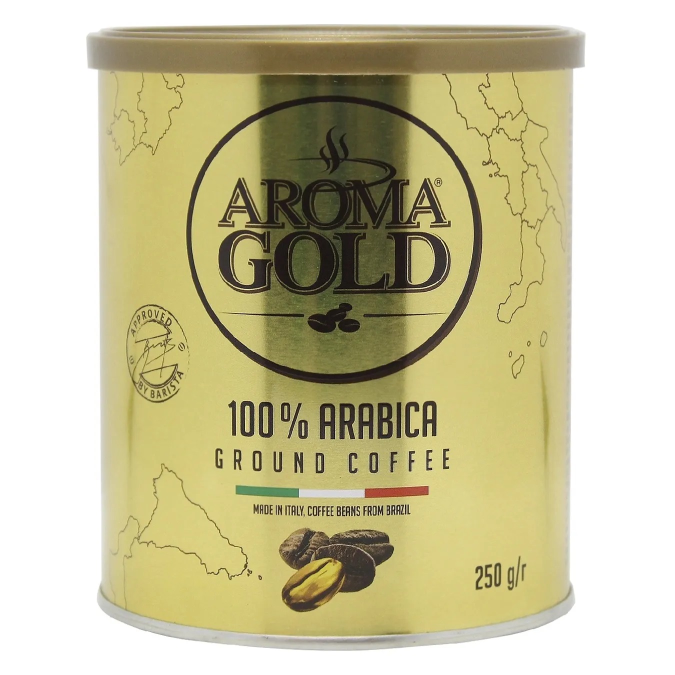 Кава Aroma Gold натуральна смажена 100% Arabica мелена 250г