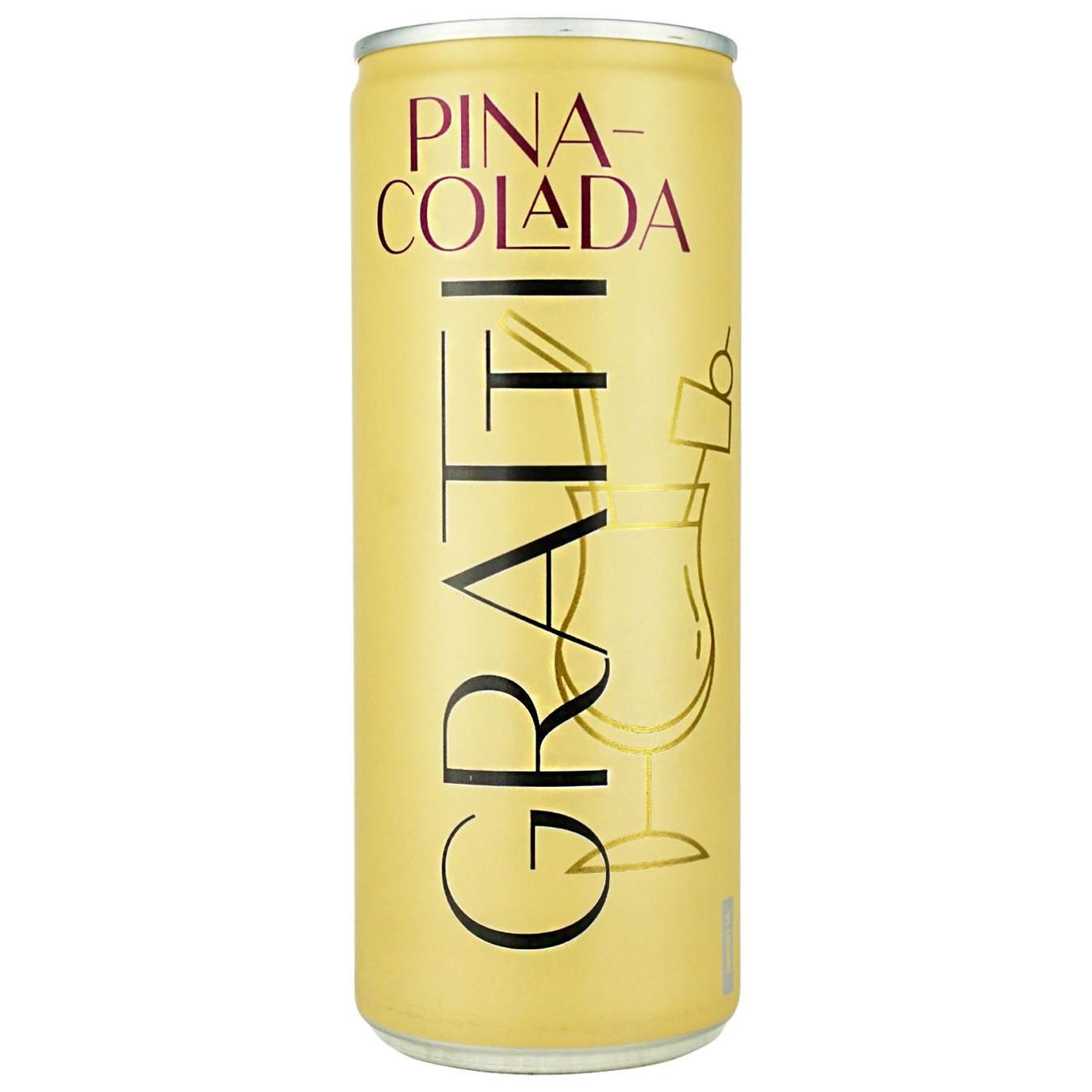 Напиток слабоалкогольный Gratti Pinacolada 4,5% 0,25 ж/б