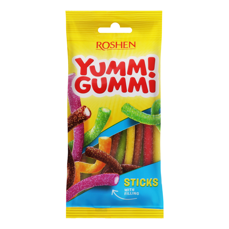 Zuckerki Roshen Yummi Gummi Sour Sticks Jelly 70g